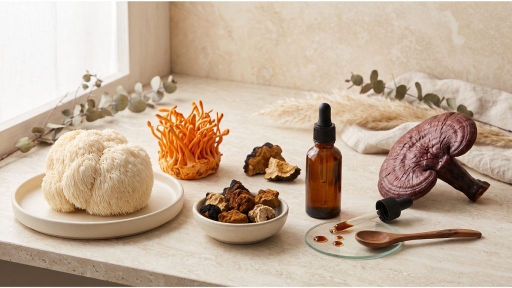Mushroom Drops UK: Lion’s Mane, Cordyceps, Chaga and Reishi Compared